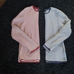 Men's F21 (2) Horizontal Stripe Long Sleeve Shirts